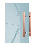 GJMSSMY Poignées de Porte de Grange carrées en Acier Inoxydable pour Portes en Verre/Bois, poignée de Porte d'entrée Robuste et élégante à Double Face, moulée en H
