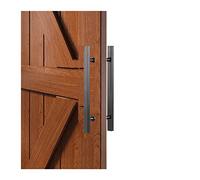 GJMSSMY Poignées de Porte de Grange carrées en Acier Inoxydable pour Portes en Verre/Bois, poignée de Porte d'entrée Robuste et élégante à Double Face, moulée en H