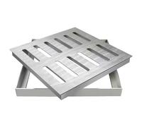 GJMSSMY Removable Stainless Steel Drain Cover Frame, Square Drainage Grate for Outdoor Retention Pond, Ideal for Yard, Driveway, Sidewalk (40x40cm/16x16in)