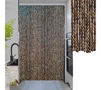 GJMSSMY Rideaux de Porte en Perles de Bambou Naturel, 140 brins (140 x 190 cm) - Panneau moustiquaire, Perles décoratives suspendues pour la décoration intérieure, (60-130)