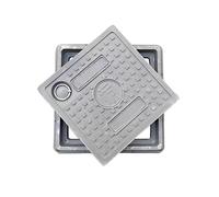 GJMSSMY Square Septic Tank Cover, Resin with Non-Slip Handles & Pull Ring, 50x50cm (19.6x19.6in) - Secure and Reliable Drainage Solution for Waste Management