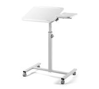 GJMSSMY Table de lit Mobile Extensible et Mobile, Table de lit pour Ordinateur Portable, Bureau Mobile à Hauteur réglable avec roulettes et Plateau pour Souris, Table d'allaitement pour li
