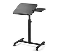 GJMSSMY Table de lit Mobile Extensible et roulante, Table de lit pour Ordinateur Portable, Bureau Mobile à Hauteur réglable avec roulettes et Plateau pour Souris, Table d'allaitement pour