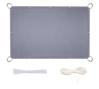 GJMSSMY Voile d'ombrage imperméable 1 x 3,8 m - Toile d'ombrage Grise pour pergolas, terrasses, Jardins, Protection UV, Solution d'ombrage extérieure