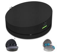 GJMZTQG Housse de Protection Canapé Lit Rond, Couverture de Canape-Lit imperméable 600D,Housse Bain de Soleil, bâche pour îlot Lounge avec Sangle de Tension réglable, 230 * 90-50CM(230,Schwarz)