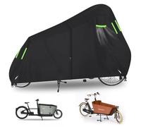 GJMZTQG Housse de vélo Cargo, Housse de vélo pour vélo Cargo, Housse de Protection pour vélo Cargo, Housse de vélo Cargo Oxford 600D, imperméable, résistante à l'hiver, 270 x 75 x 100 cm (Schwarz)