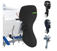 GJMZTQG Housse Moteur Bateau -Complète Couverture De Moteur Hors-Bord du Bateau imperméable 600D Housse de Protection pour Moteur de Bateau Hors-Bord (30-60HP:180 * 144cm,Schwarz)