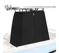 GJMZTQG Housses de Console Centrale Robustes pour Bateau d'extérieur, 900D, imperméable, résistante aux UV et à la décoloration, pour Console Centrale de Bateau, 183 x 119 x 180 cm (L x l x H) (Noir)