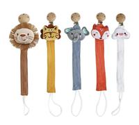 GjnjfdF 5 Pièces Attache Sucette Attache Tetine Pacifier Clip Coton Support De Pince À Mamelon En Corde Portable Anti Chute Clip De Support D'anneau De Dentition Pour Tout Petit