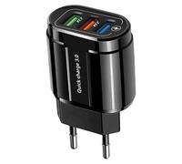 GjnjfdF Bloc De Charge Rapide | Bloc de Charge USB 3 Ports | Adaptateur De Recharge Solution Polyvalente Portable pour Maison, Étude, Bureau, Vacances, Voyages