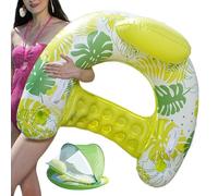 GjnjfdF Flotteurs De Piscine Adulte,Flotteur de Repos Adulte avec Toit Anti-UV | Bouée Sécurisée pour Piscine Arrière-Cour Plage Lac Rivière Vacances Natation Extérieur Été