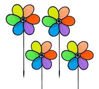 GjnjfdF Girouette Décorative - Décorations Arc-En-de Moulinets Fleuris | Rotation 360° Animée - Décoration Ludique Pour Aires De Jeux, Terrasse, Cour Et Balcon