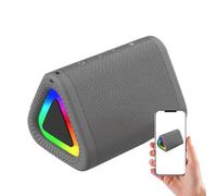 GjnjfdF Haut-Parleurs sans Fil, Petite Enceinte sans Fil Rétro, Technologie Tactile, Autonomie Longue Durée, Luminosité Réglable et Design Élégant pour Multi-Occasions