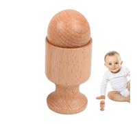 GjnjfdF Hochet en bois pour bébé | Smooth Baby Grip Toy Jouets sensoriels en bois pour tout-petits | Jouet de développement pour tout-petits pour 0 à 3 tout-petits, saisie naturelle des doigts