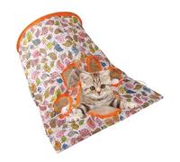 GjnjfdF Jouet Tunnel pour Chat - Jouet Tunnel Pliable pour Chaton avec Son - Tubulaire Mignon avec balles en Peluche et Souris, de Jeu Doux pour se détendre, Explorer et se Cacher
