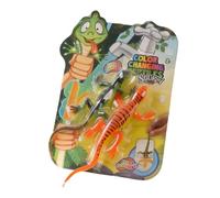 GjnjfdF Jouets Reptiles, 2-Pièces Réalistes Éducatives Changeant De Couleur, Jouets Reptiles pour Petits Figurine caméléon, pour Jeu Éducation Anniversaire Fête Maison t École Remplissage en