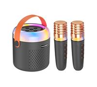GjnjfdF Machine À Karaoké Portable | Boîte à Sons avec Lumières LED,Jouet Karaoké avec Microphone - pour Maison Pratique du Chant Rassemblement Familial Fête d'anniversaire