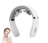 GjnjfdF Massageur Cervical Chauffant | Appareil De Massage Électrique,Masseur Vibrant Portable Rechargeable avec Fonction Chauffante et 10 Programmes pour Détente Post-Sport Soins Beauté Anti-Stress