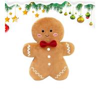 GjnjfdF Peluche Bonhomme en Pain D épices - Peluche Créative de Noël - Coussin Décoration 35cm Doux pour Canapé Lit Chambre Salon Fête Noël Famille Amis