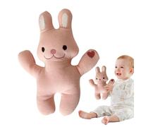 GjnjfdF Peluche Lapin - Jouet Doux Lapin | Doudou Calin Lavable Mignon pour Bébé Nourrisson Enfant Crèche Anniversaire