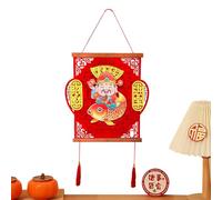 GjnjfdF Pendentif Dieu de la Richesse, Ornements de la fête du Printemps | Pendentif Dieu de la Richesse - Décorations du Nouvel an Chinois en Acrylique, Ornement de Dieu de la Richesse à tête