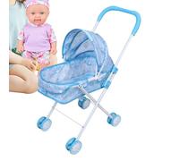 GjnjfdF Poussette Jouet | Poussette Jeu D Interieur avec Canopee | Pliable Réaliste Et Compacte | pour Bebes Garcons Filles Maison Voyage Fete Anniversaire Exterieur