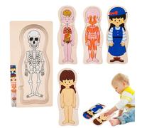 GjnjfdF Puzzle du Corps Humain pour Les,Puzzle de la Structure du Corps Humain | Puzzles éducatifs sur Le Corps de l'anatomie Humaine,Jouets de Squelette de Puzzle d'anatomie d'apprentissage, Puzzle