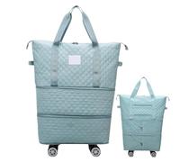 GjnjfdF Sac de Sport à roulettes avec roulettes, Sac de Voyage Pliable | Sac de Voyage Pliable avec roulettes,Bagage à Main Extensible, Valise de Sac de Grande capacité pour Femme, Parents