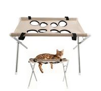 GjnjfdF Support De Hamac De Toilettage pour Animaux De Compagnie, Pliable | 60x40x33cm Acier Inoxydable Table De Toilettage En Avec Sangle De Sécurité Pour La Coupe Des Ongles, Le Bain