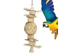 GjnjfdF Toys en Cage pour Perroquet, Jouets d'oiseau en Bois | Toys à mâcher du Perroquet résistant aux morsures | Supplies pour Animaux de Compagnie drôles, Blocs de Divertissement d'oiseau