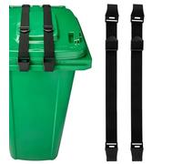 GjnjfdF Verrou de Couvercle de Poubelle Griffe en Métal Réglable Robuste | Sangle de Sécurité pour Bac à Déchets Anti-Ours et Raton Laveur pour jardin patio garage camping parc