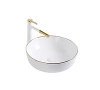 GJPDPZ Évier de salle de bain simple en céramique Art comptoir lavabo Phnom Penh lavabo simple salle de bain balcon lavabo lavabo, une couleur - 415 x 415 x 130 mm