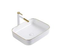 GJPDPZ Lavabo de salle de bain simple en céramique Art comptoir Phnom Penh Lavabo simple de salle de bain Balcon Lavabo de salle de bain Lavabo de salle de bain, une couleur - 500 x 385 x 140 mm