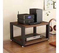 GJPXFR Meuble Chaine HiFi Étagères De Rangement for Composants Multimédias À 2/3/4 Niveaux, Petit Support Audio Vidéo Armoire De Rangement Chaînes Stéréo(2-Tier/45x35x27cm)
