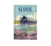 GJrjdb Affiches de voyage vintage Séoul Corée du Sud 20 x 30 cm