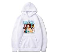 GJRJS Chappell Roan Vintage Hoodie Sweats à Capuche Merch,Mode Décontracté Sweats à Capuche Streetwear,Blanc,M