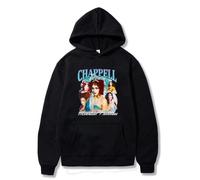 GJRJS Chappell Roan Vintage Hoodie Sweats à Capuche Merch,Mode Décontracté Sweats à Capuche Streetwear,Noir,XXL