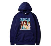 GJRJS Chappell Roan Vintage Hoodie Sweats à Capuche Merch,Mode Décontracté Sweats à Capuche Streetwear,Bleu,XXS