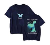 GJRJS Merch Dove Cameron T-Shirt Amples Manches Courtes Graffiti,Bleu,L