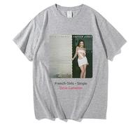 GJRJS Merch Dove Cameron T-Shirt Amples Manches Courtes Graffiti,Gris,L