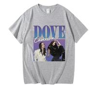 GJRJS Merch Dove Cameron T-Shirt Amples Manches Courtes Graffiti,Gris,XS