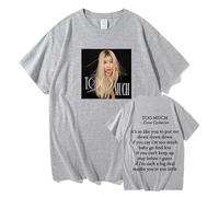 GJRJS Merch Dove Cameron Too Much 2025 T-Shirt Amples Manches Courtes Graffiti,Gris,M