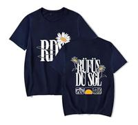 GJRJS Rufus du Sol T-Shirt Amples Manches Courtes Graffiti,Bleu,XL