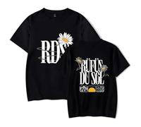 GJRJS Rufus du Sol T-Shirt Amples Manches Courtes Graffiti,Noir,L
