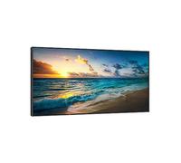 GJRYHXT Grandes tableaux d'art mural de paysage de nature pour le salon. Poster d'art mural sur toile encadrée. Plage de paysage marin NO.33. Tableau Déco Moderne 80x135cm Cadre Noir