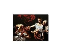GJRYHXT Tableaux murale baroque célèbre. Reproduction de l’œuvre du Caravage : Judith décapitant Holopherne. Imprimer sur toile. Affiche de décor pour salon 70x100cm uniquement en toile