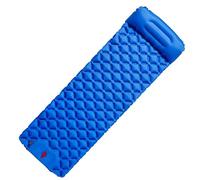 GJUHIHGD Matelas pneumatique Auto-gonflant avec Oreiller pour Le Camping - Ultra Compact et léger, Pompe intégrée, idéal pour Les randonnées en Sac à Dos (Bleu Ciel)