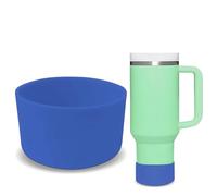 GJV Coque de protection en silicone pour gobelet Stanley Quencher Adventure 1200 ml, 880,5 ml, 590,5 ml, 850,5 g, manchon inférieur de bouteille d'eau, accessoires pour tasse Stanley (bleu foncé,