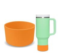 GJV Coque de protection en silicone pour gobelet Stanley Quencher Adventure de 1200 ml, 850,5 g, 590 ml, 850,5 g, manchon inférieur de bouteille d'eau, accessoires pour tasse Stanley (orange, diamètre