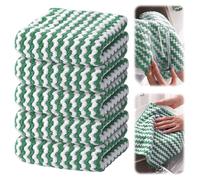 GJV Lot de 5 chiffons de cuisine absorbants à séchage rapide pour cuisine, vaisselle, nettoyage réutilisables (vert, 30 x 30 cm)